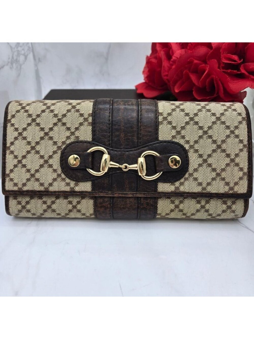 Gucci Wallet Horsebit Diamante